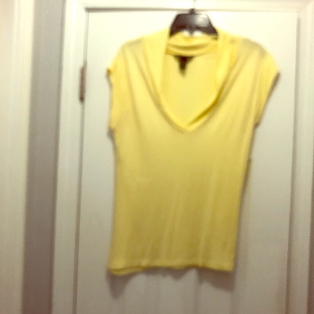 Yellow deep v super soft shirt